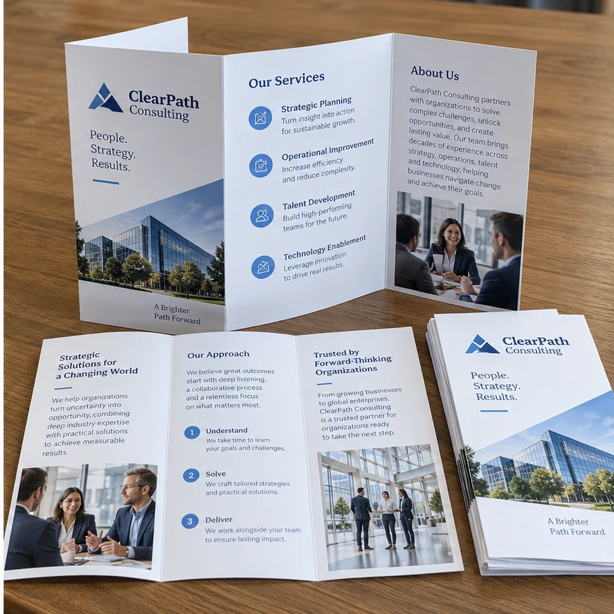 Illustrative example of brochures & booklets